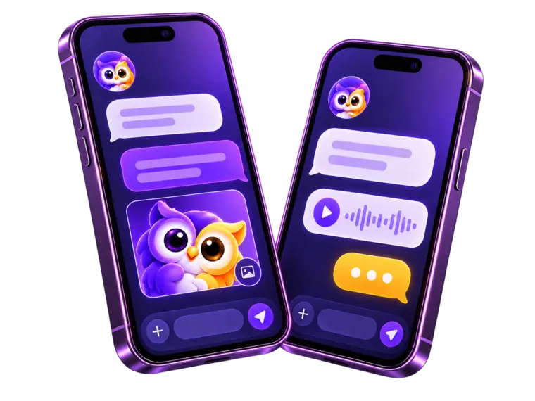 OO.CC聊天双 iPhone 界面